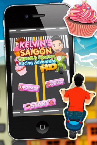 Kelvin's Saigon Cupcake Scooter Racing Adventure HD screenshot 4