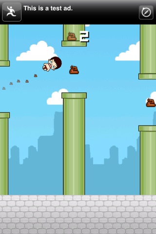 Flappy Crapper - Adventure Of Bird Man screenshot 3