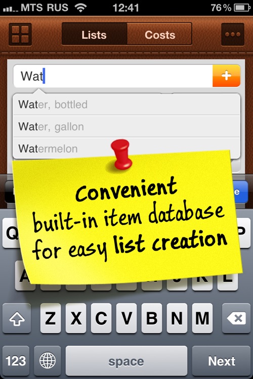 Grocery Mate - Easy to Use Shopping List