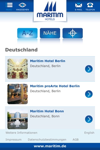Maritim Hotels App screenshot 2