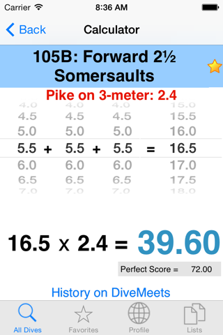 Dive List screenshot 3
