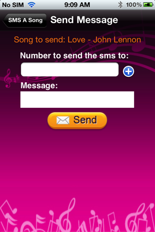 SMS A Song - IntCall screenshot 3