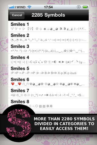 Special Symbols for Facebook, Twitter, Texts & Email: Glam Edition screenshot 3