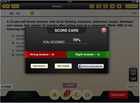 Practice Exams in Emergency Medicine for iPad screenshot 4