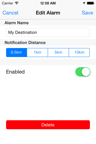 Destination Alarm screenshot 3