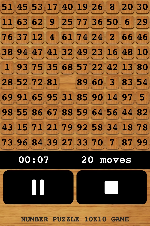 Number Puzzle 10X10 Slider Free screenshot 2