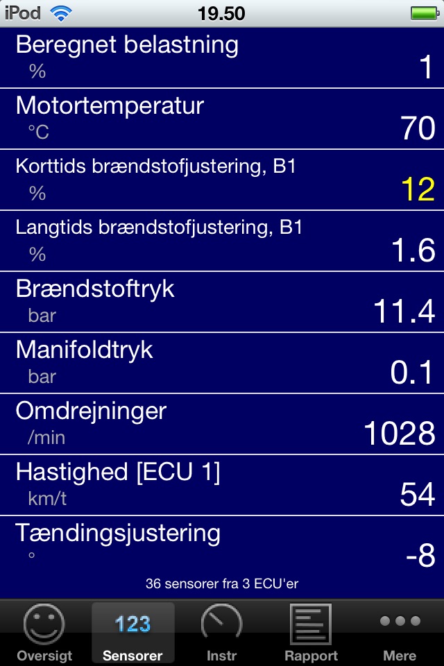 Mobilscan OBD screenshot 2