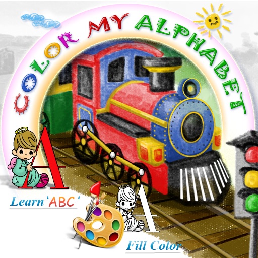 Color My Alphabet - Print Coloring Worksheets - Free icon