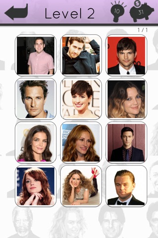 Movie Stars Icon Quiz screenshot 3