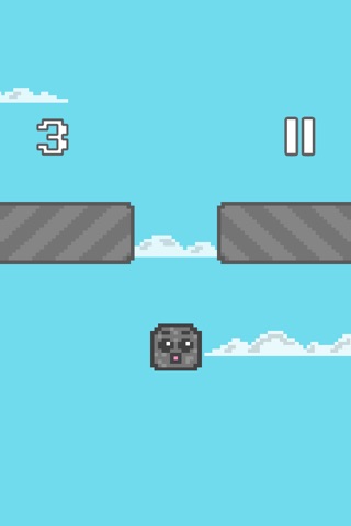 Tappy Cube - Tappy's impossible endless challenging classic retro pixel jump fun free adventure game high up in the sky screenshot 2