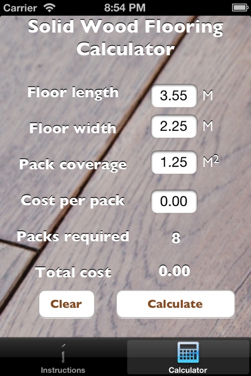 Solid Wood Flooring Calculator By Neil Moran