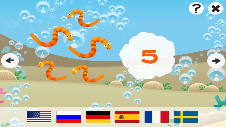 Ocean Counting Game for Children: Learn to count the numbers 1-20 in 7 languages screenshot-4