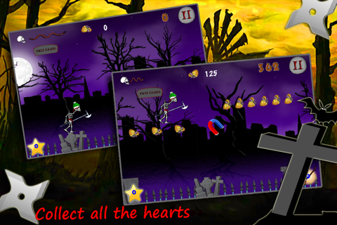 Doom Ninjas FREE: Skeleton Ninja Jump in Dark House screenshot 3