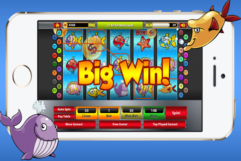 A Lucky Fish Casino Slot Machine - Free Daily Bonus Slots screenshot 2