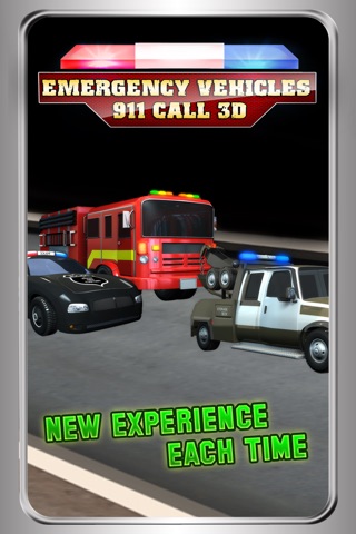 Emergency Vehicles 911 Call - The ambulance , firefighter & police crazy race - Free Edition screenshot 4