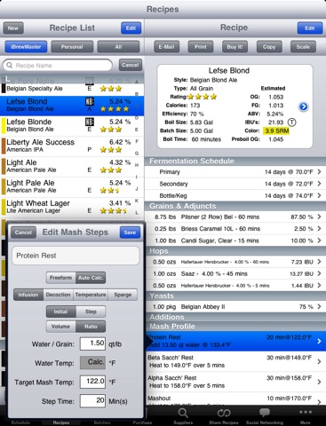 iBrewMaster iPad Edition screenshot 2