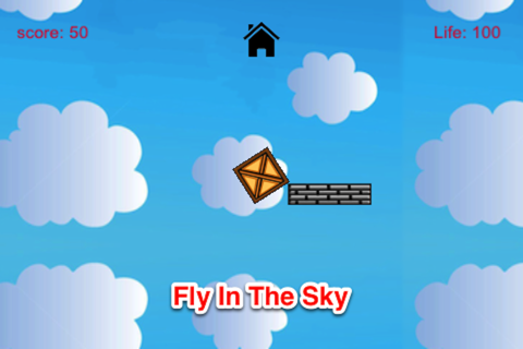 Jumpy Box: Cloudy Sky Fly Free screenshot 2