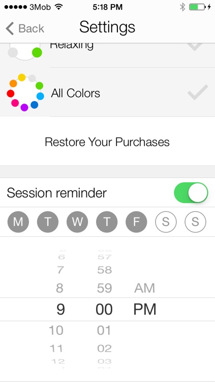 ColorBoost – color, light and music relaxation sessions for well being screenshot-4