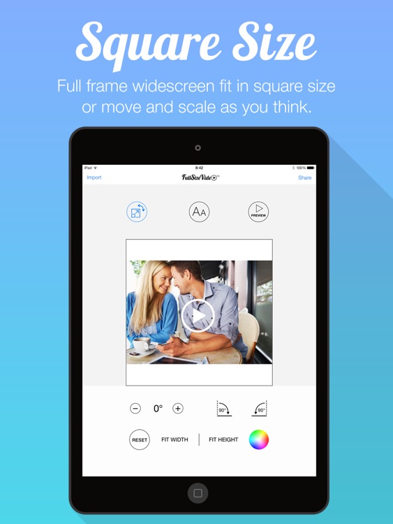 Full Size Video FREE - Post Entire Video Portrait Landscape or Slomo Videos Clip without Square Cropping Instagram Edition for iPad