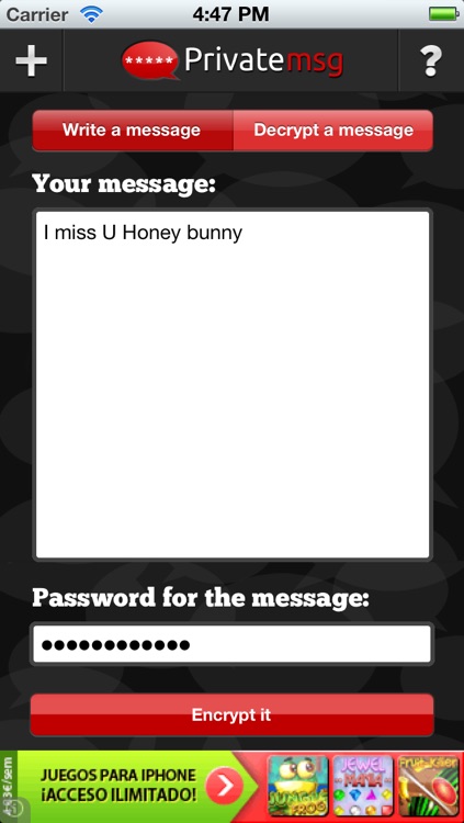 PrivateMSG - Encrypt & decrypt your private texts