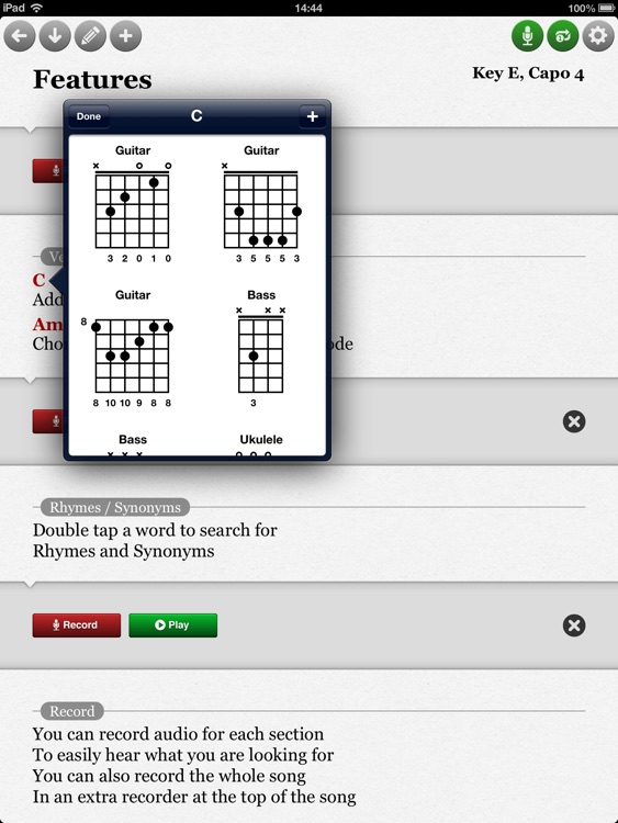 SongWriter HD - Write lyrics and record melody ideas on the go screenshot-3