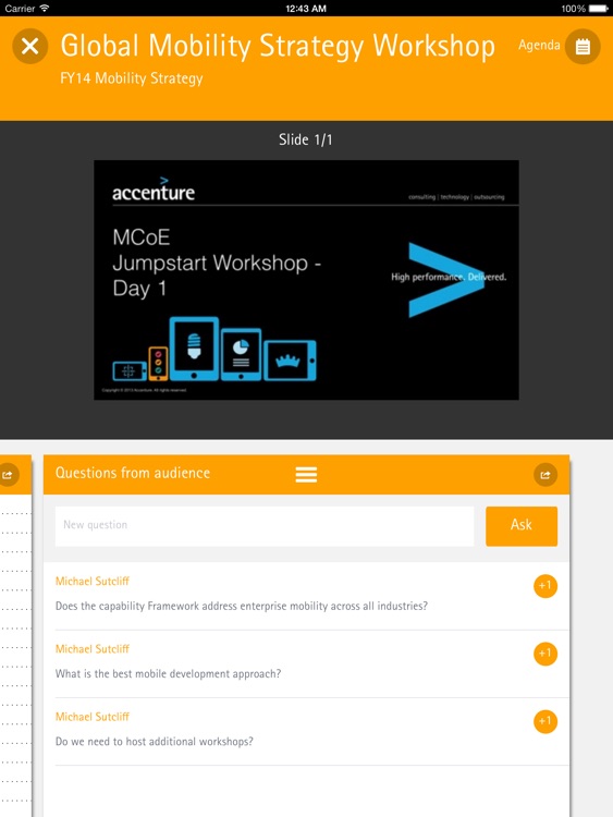 Accenture Mobility Workshop Application