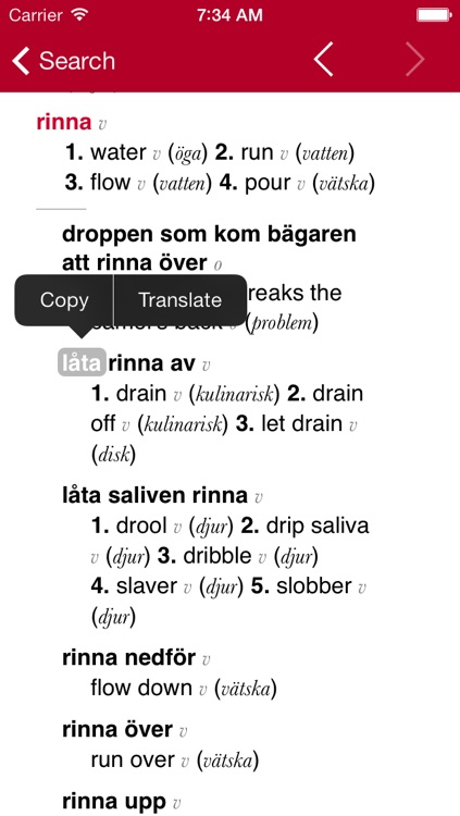Swedish-English Dictionary from Accio