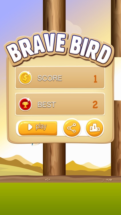 Brave Bird--The flappy adventure of a flying birdie-play with your friends on Facebook&Tweete screenshot-4