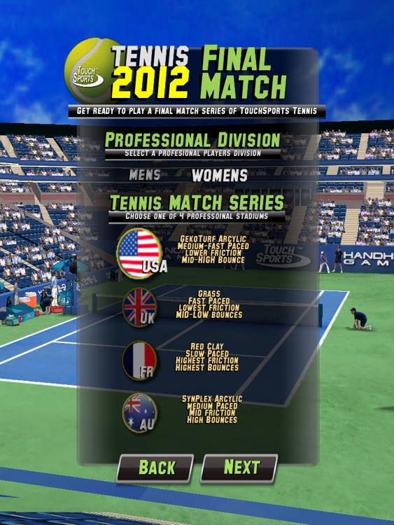 TouchSports Tennis 2012 HD screenshot-4