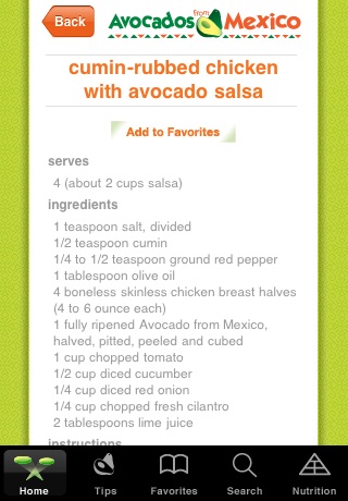 Avocados from Mexico Amazing Recipes screenshot 3