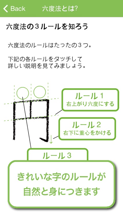 六度法できれいな字