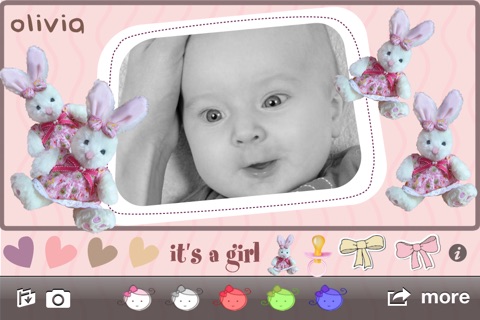 It's a GIRL announcement card maker screenshot 3