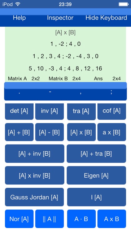 Matrices Calc.