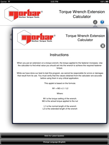 Torque Wrench Extension Calc screenshot 3