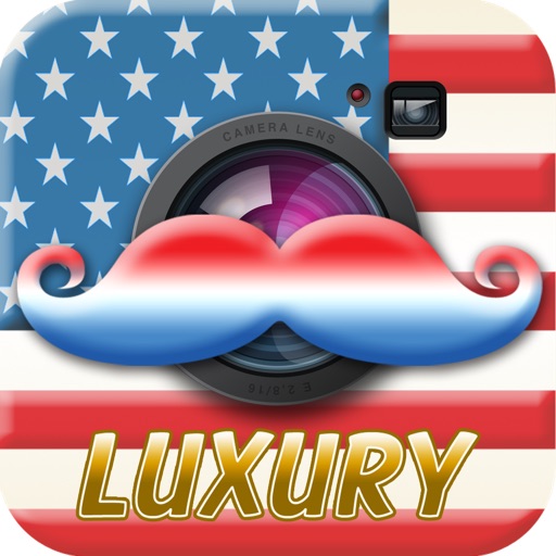 American Mustache Booth - Patriotic Photo App - Luxury Edition