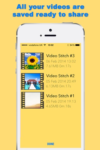 Video Stitch - Join and merge your videos together screenshot 2