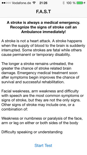 F.A.S.T Stroke Test