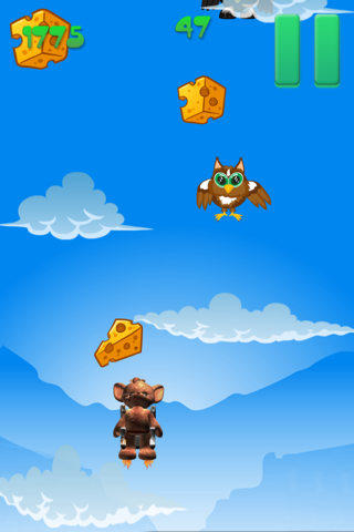 Jet-Pack Cute Mouse Cheese Game screenshot 2