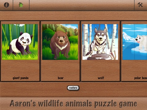 Aaron's wildlife animals puzzle game screenshot 4
