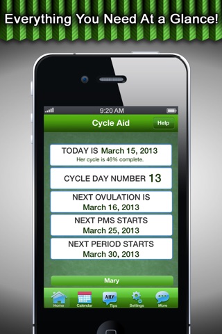 Cycle Aid - Period Tracker & Romantic Ideas for Men - Free Version! screenshot 2