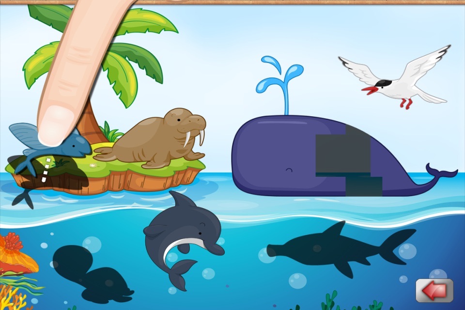 Aquatic Animals - An educational Ocean puzzle for toddlers and kids screenshot 3