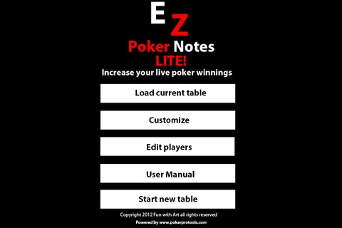 Ez Poker Notes Lite screenshot 2