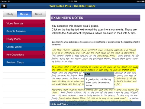 The Kite Runner York Notes AS and A2 for iPad screenshot 4