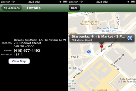 Find Nearest Starbucks screenshot 2