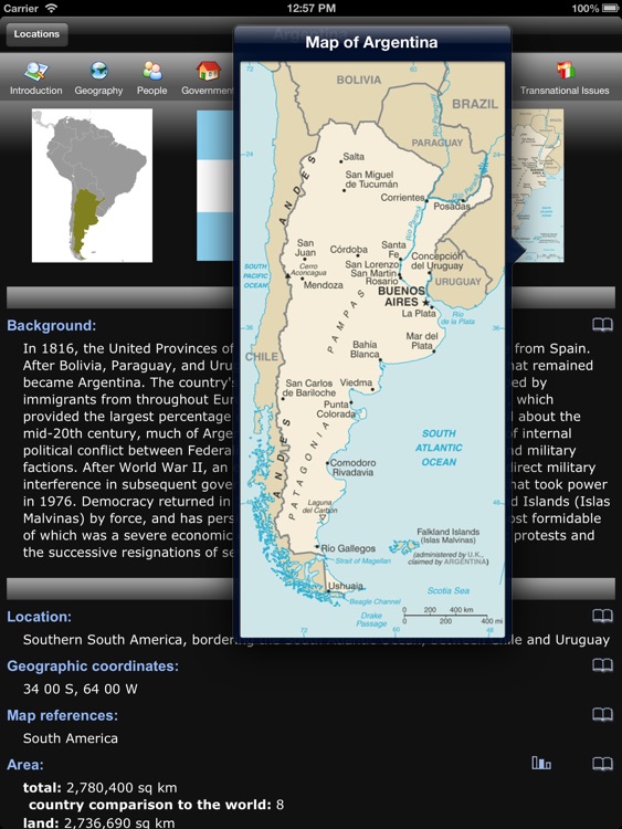 The World Factbook for iPad