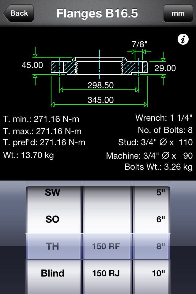 Piping DataBase - Flanges screenshot 3