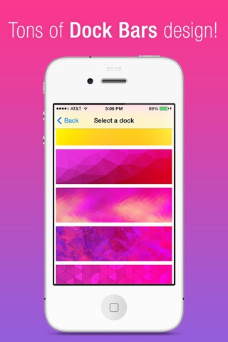 Color Dock Bars - Customize your wallpaper with cool color dock bars for iOS 7 screenshot 3