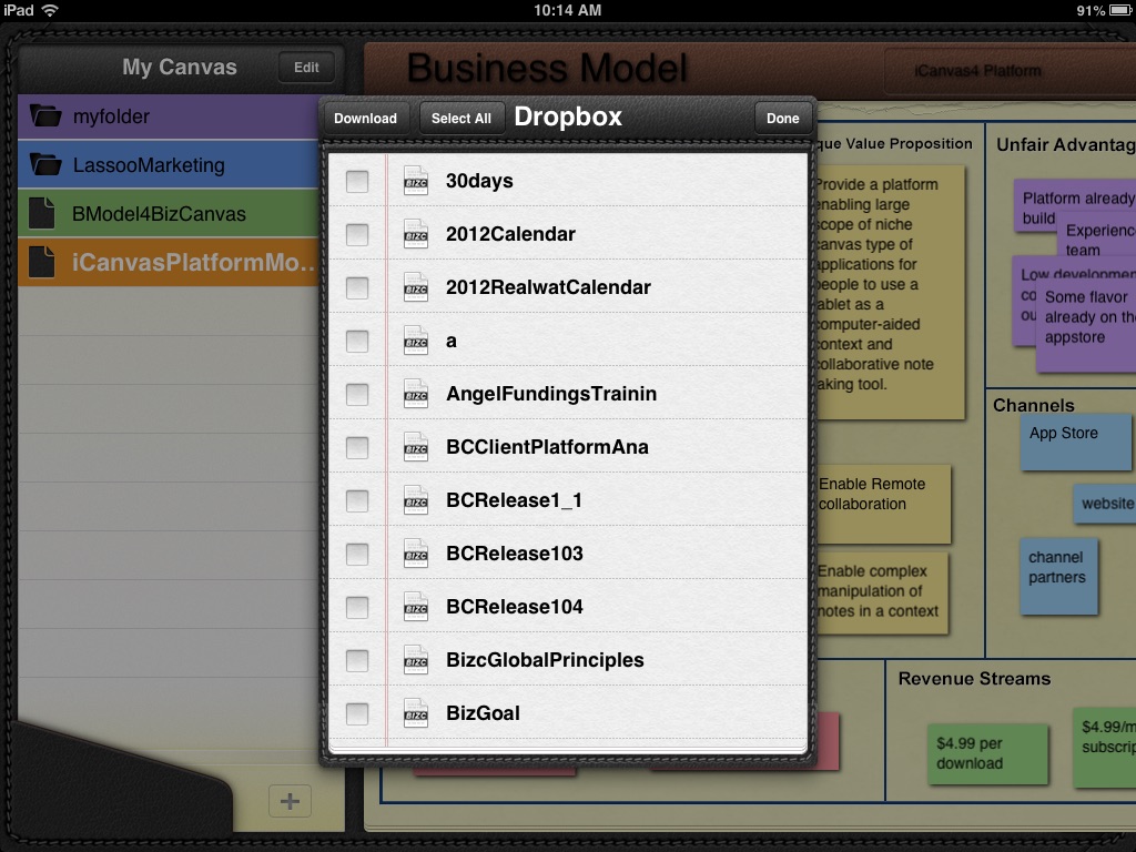 BizCanvas The Better Business Model Canvas App screenshot 4