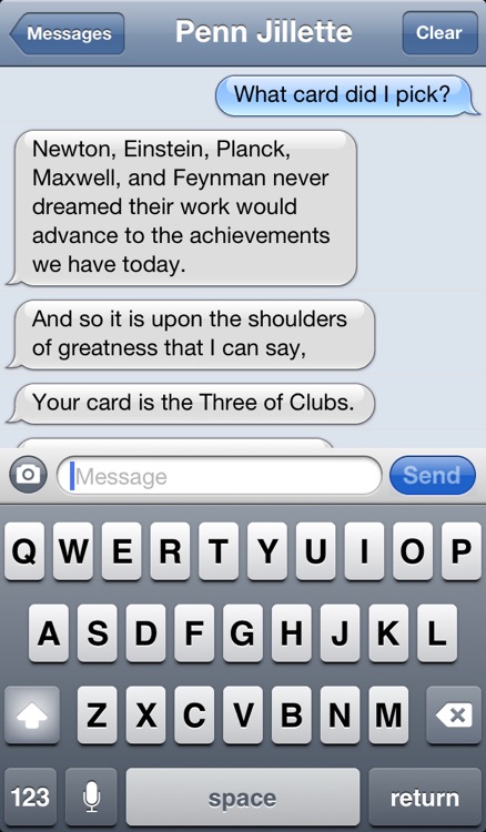 Penn & Teller Chat Magic Trick screenshot-3