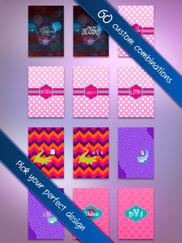 Magical Monograms HD FREE - Customized Designer Wallpaper, Backgrounds and Icon Skins screenshot 4